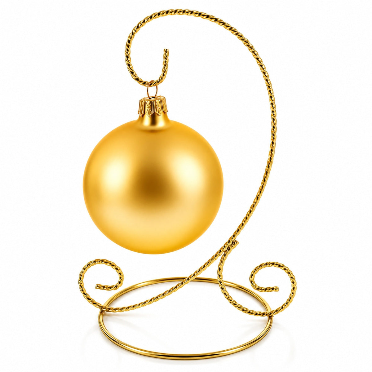 Twisted Wire Gold Metal Ornament Stand Display 7.2 Inches (Taiwan) - Che Cose Belle