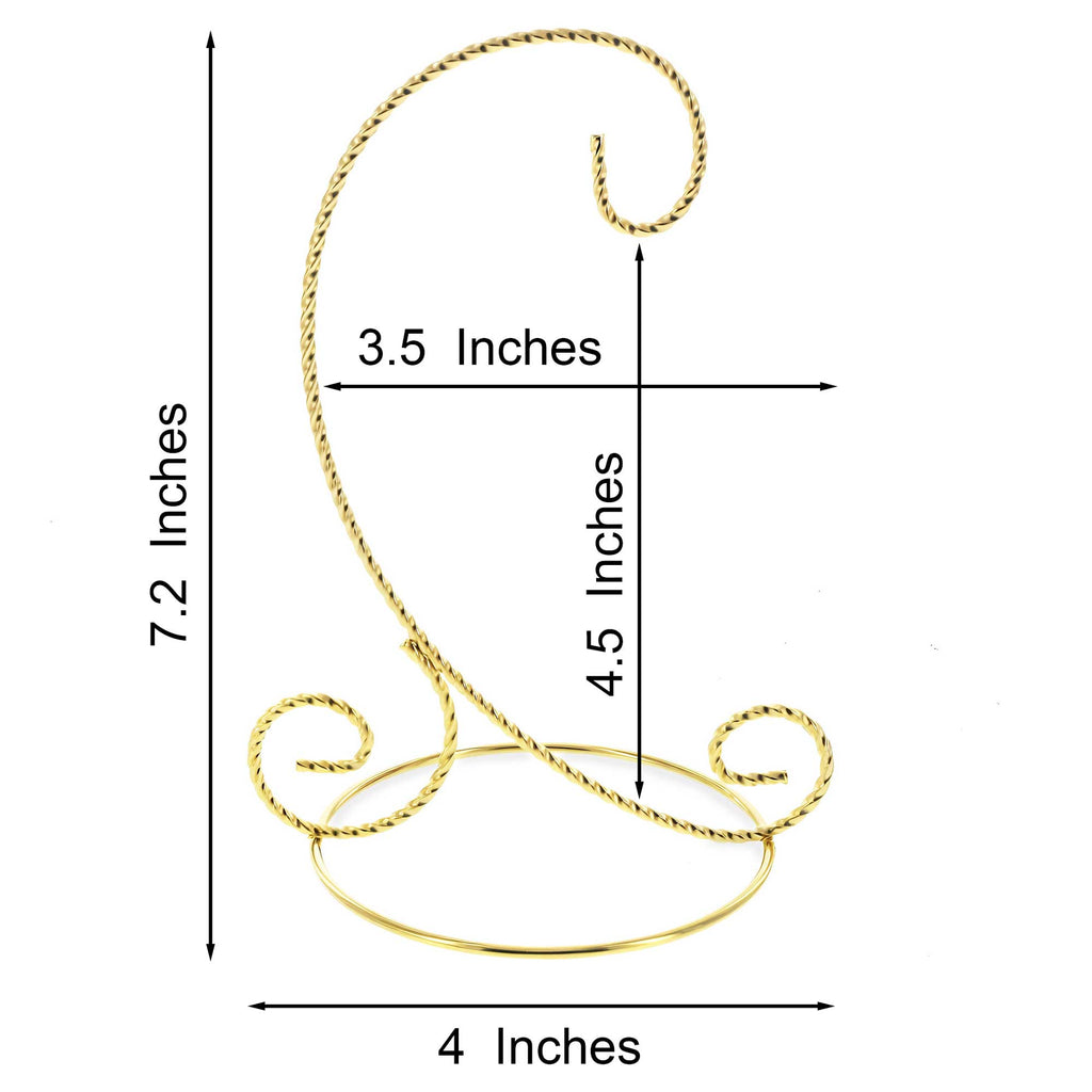 Twisted Wire Gold Metal Ornament Stand Display 7.2 Inches (Taiwan) - Che Cose Belle