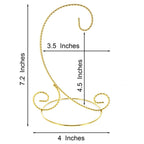 Twisted Wire Gold Metal Ornament Stand Display 7.2 Inches (Taiwan) - Che Cose Belle