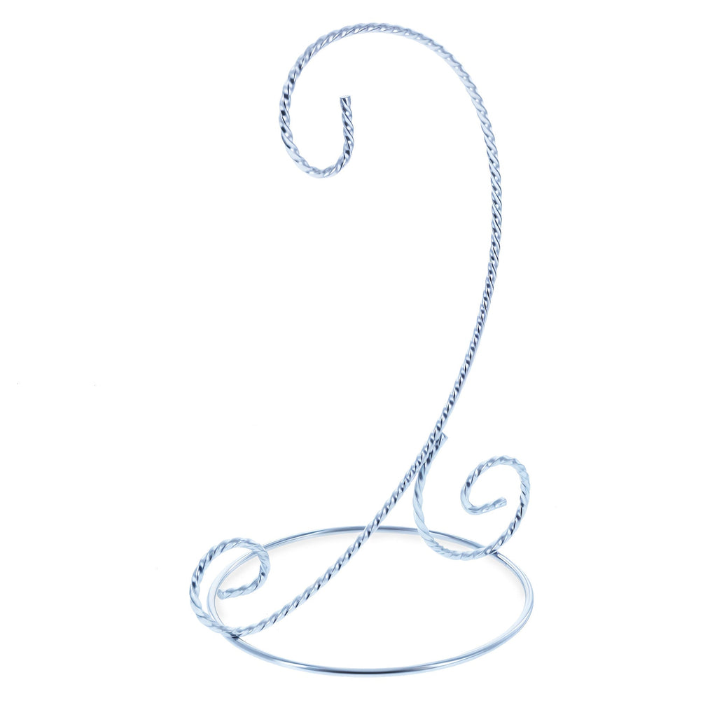 Twisted Wire Silver Metal Ornament Stand Display 7.2 Inches (Taiwan) - Che Cose Belle