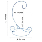 Twisted Wire Silver Metal Ornament Stand Display 7.2 Inches (Taiwan) - Che Cose Belle
