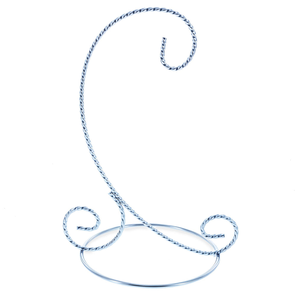 Twisted Wire Silver Metal Ornament Stand Display 7.2 Inches (Taiwan) - Che Cose Belle