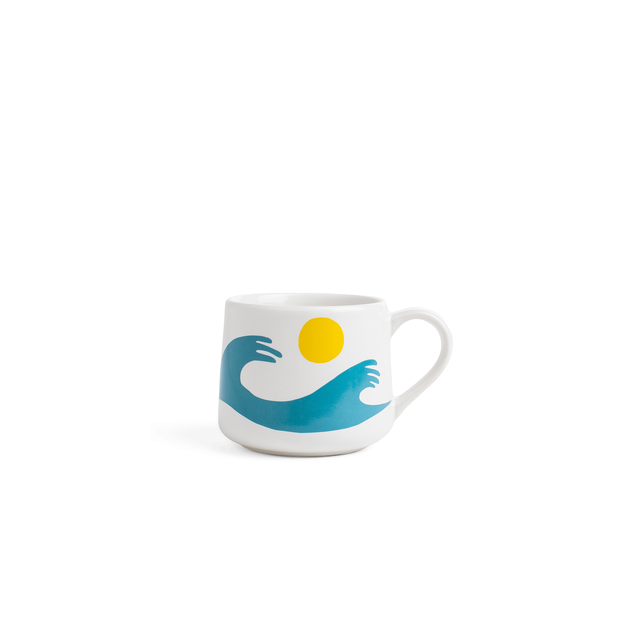 Ty Williams - Blue Waves - 12oz Crescent Mug - Che Cose Belle
