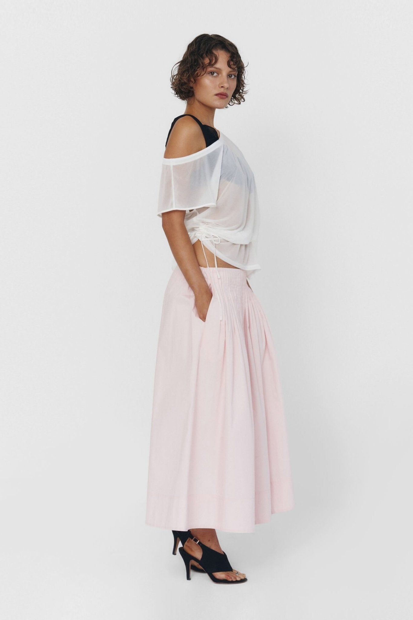 UIARA SKIRT IN BABY PINK - Che Cose Belle