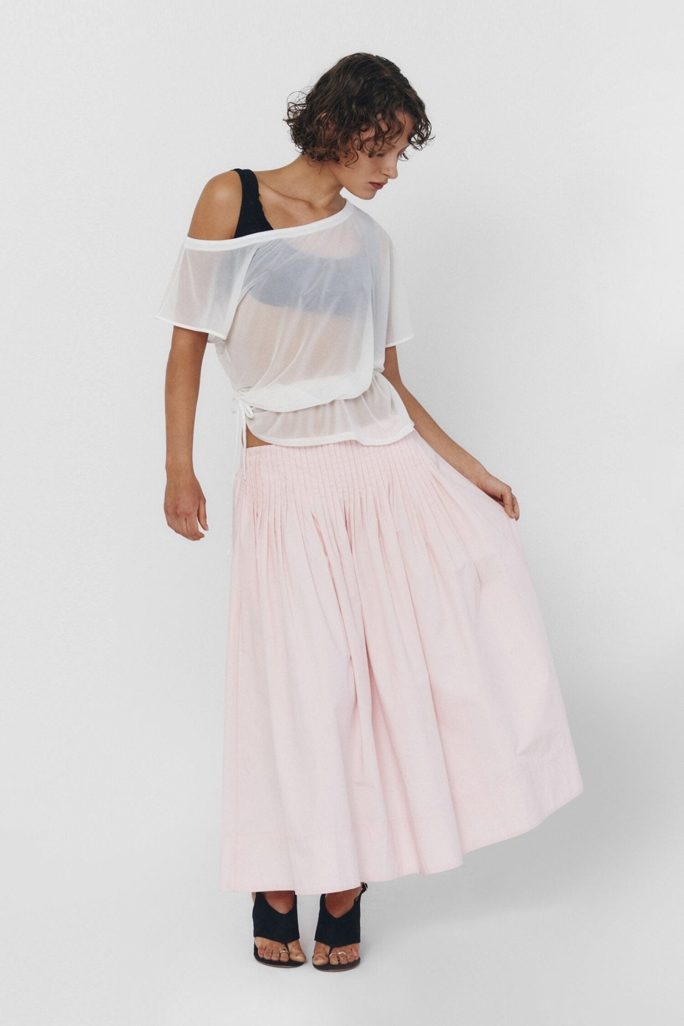 UIARA SKIRT IN BABY PINK - Che Cose Belle