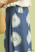 Umgee Abstract Border Print Wide Leg Pants - Che Cose Belle