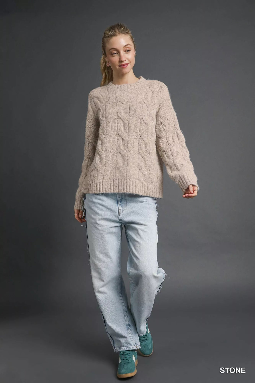 Umgee Cable Knit Cozy Sweater - Che Cose Belle
