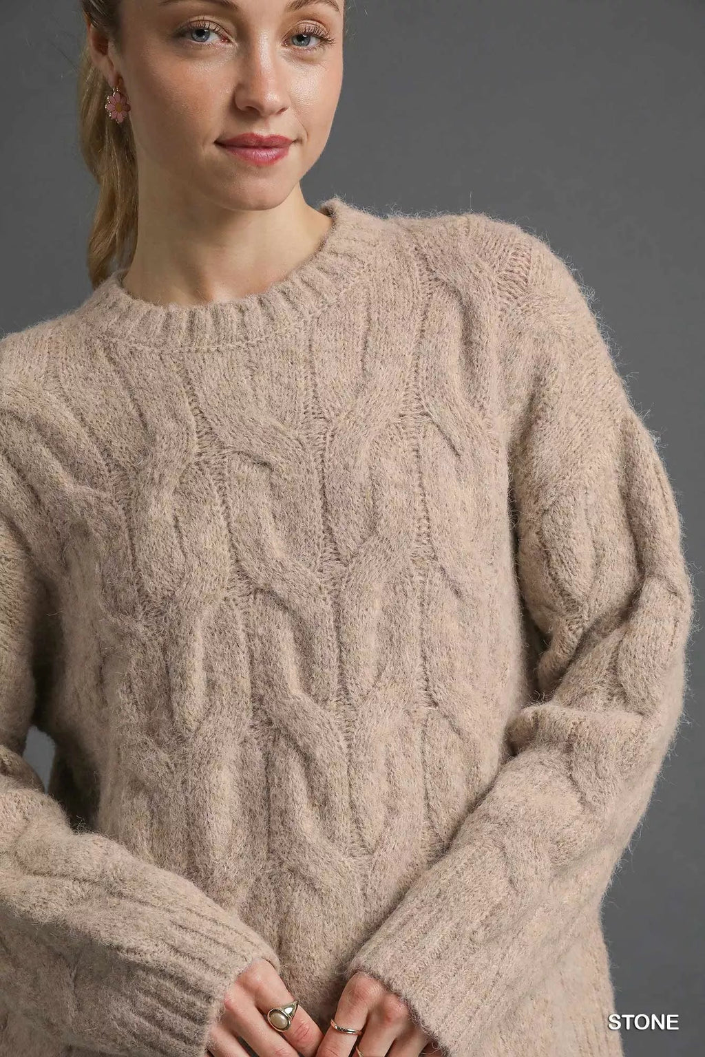 Umgee Cable Knit Cozy Sweater - Che Cose Belle