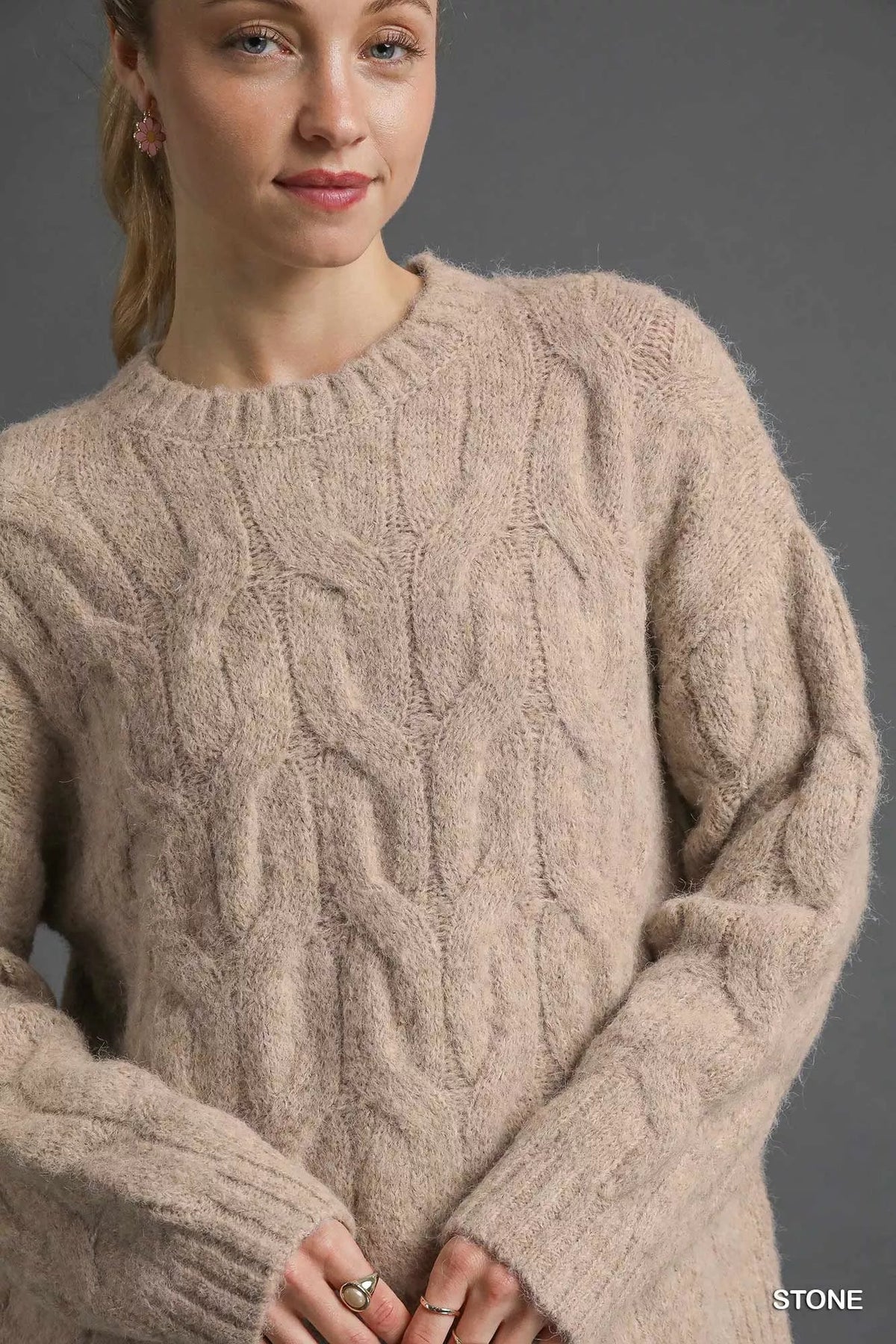 Umgee Cable Knit Cozy Sweater - Che Cose Belle
