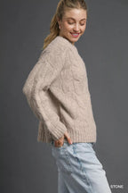 Umgee Cable Knit Cozy Sweater - Che Cose Belle