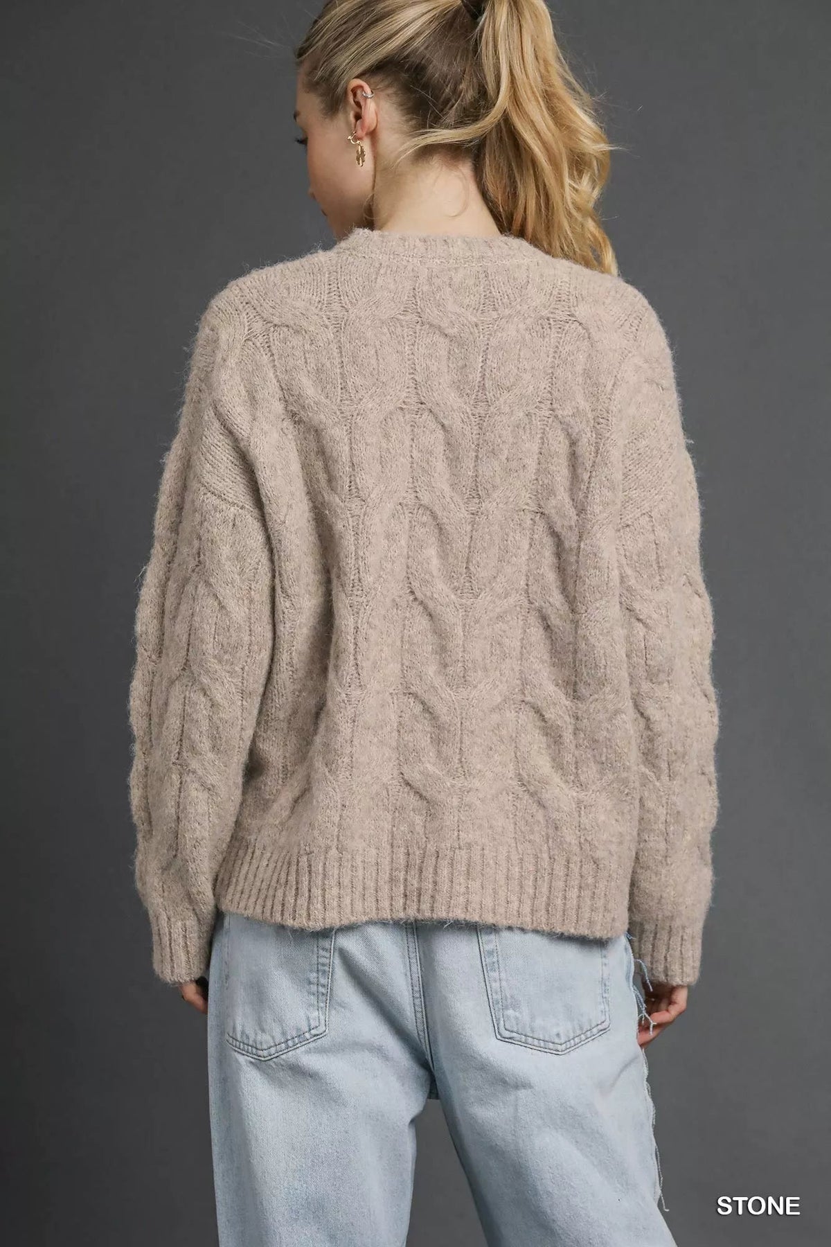 Umgee Cable Knit Cozy Sweater - Che Cose Belle