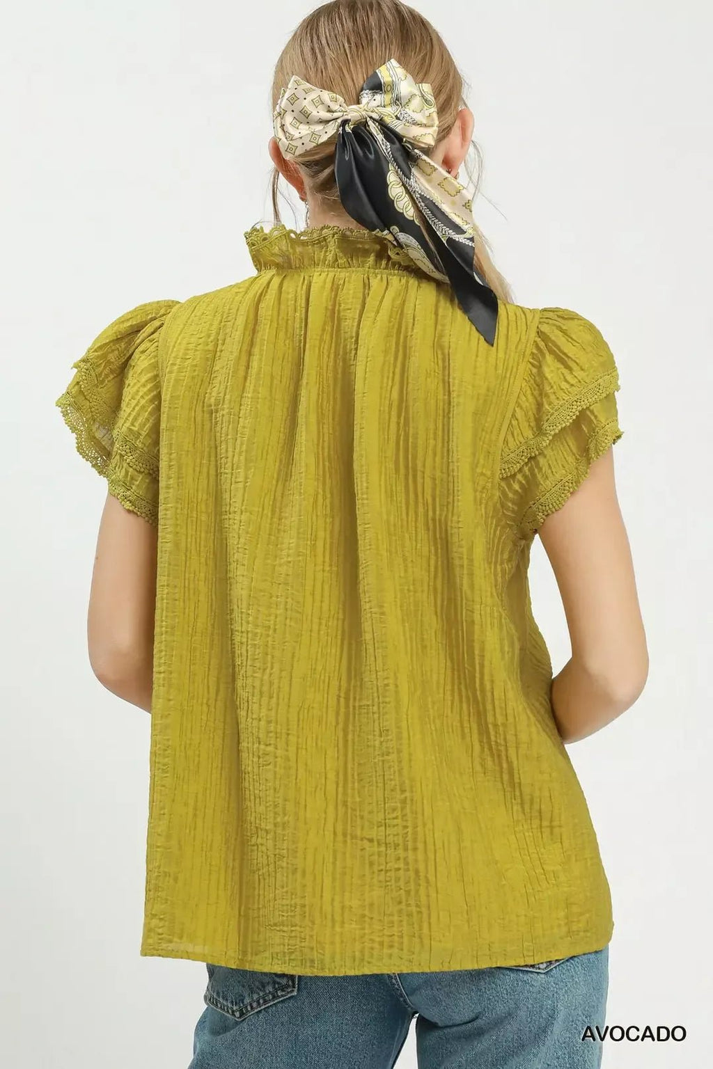 Umgee Lace Trim Ruffle Top - Che Cose Belle