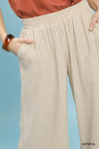 Umgee Pinstripe Wide Leg Pants - Che Cose Belle