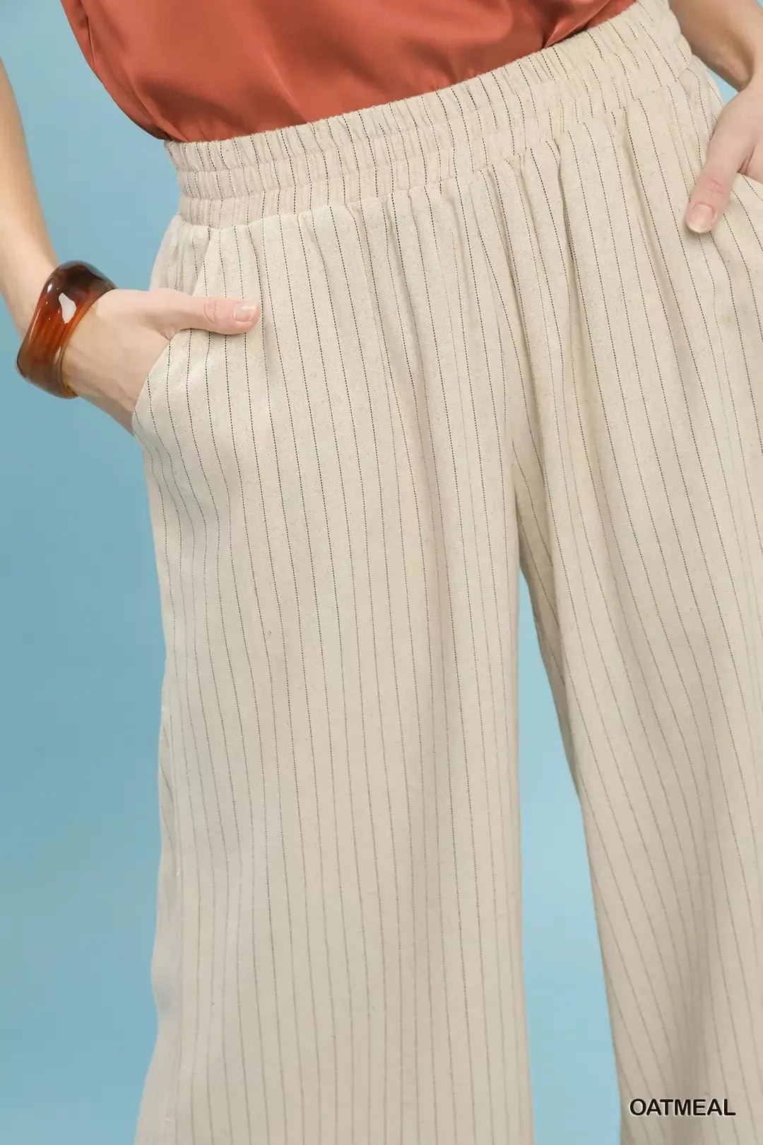 Umgee Pinstripe Wide Leg Pants - Che Cose Belle
