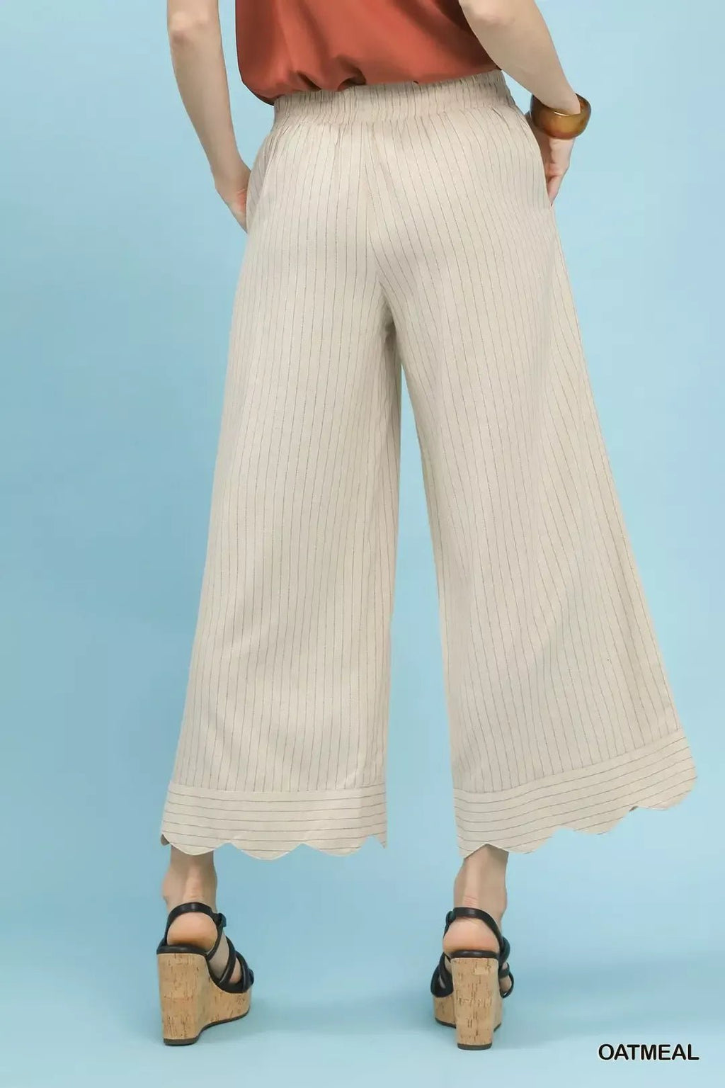 Umgee Pinstripe Wide Leg Pants - Che Cose Belle