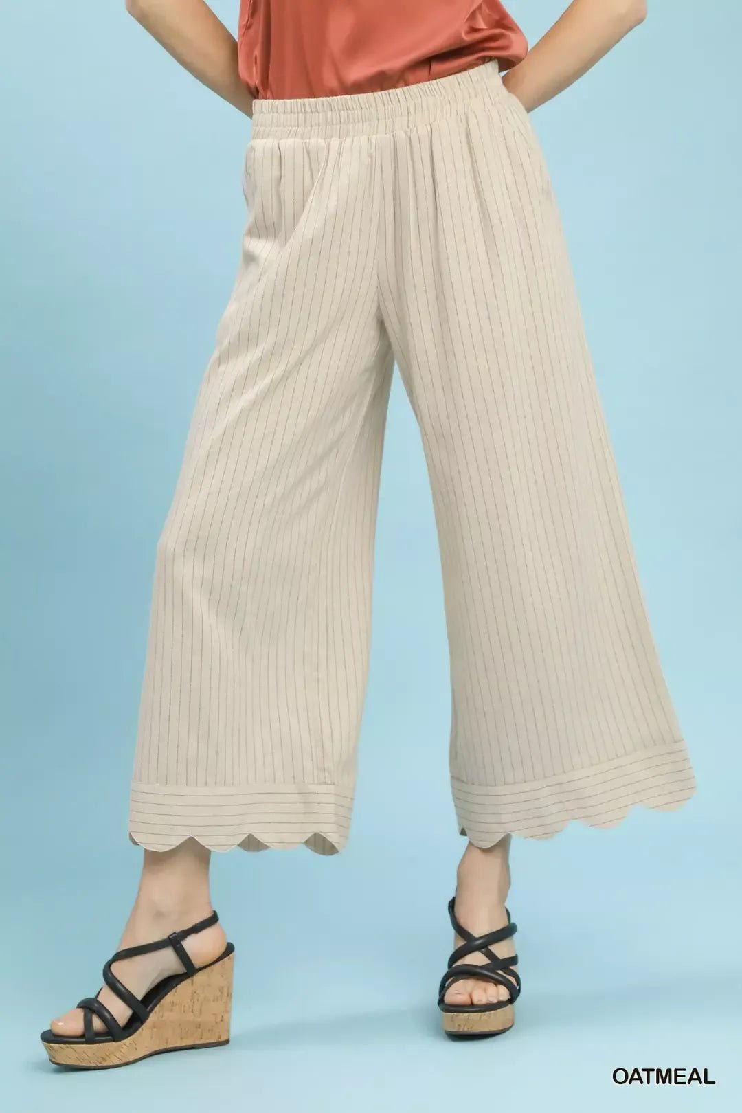 Umgee Pinstripe Wide Leg Pants - Che Cose Belle