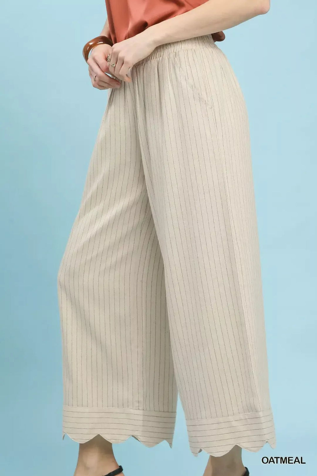 Umgee Pinstripe Wide Leg Pants - Che Cose Belle