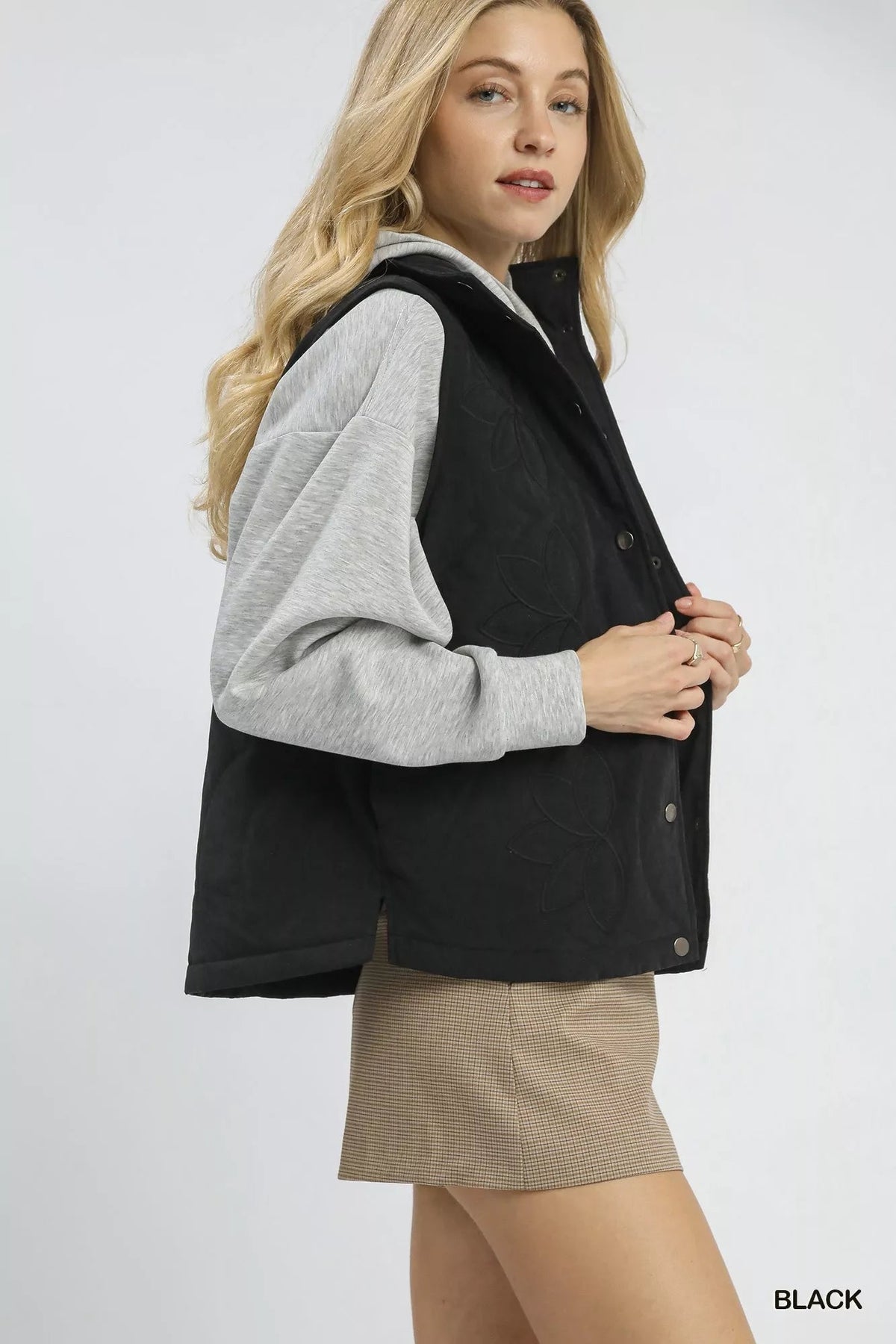 Umgee Quilted Embroidered Vest - Che Cose Belle