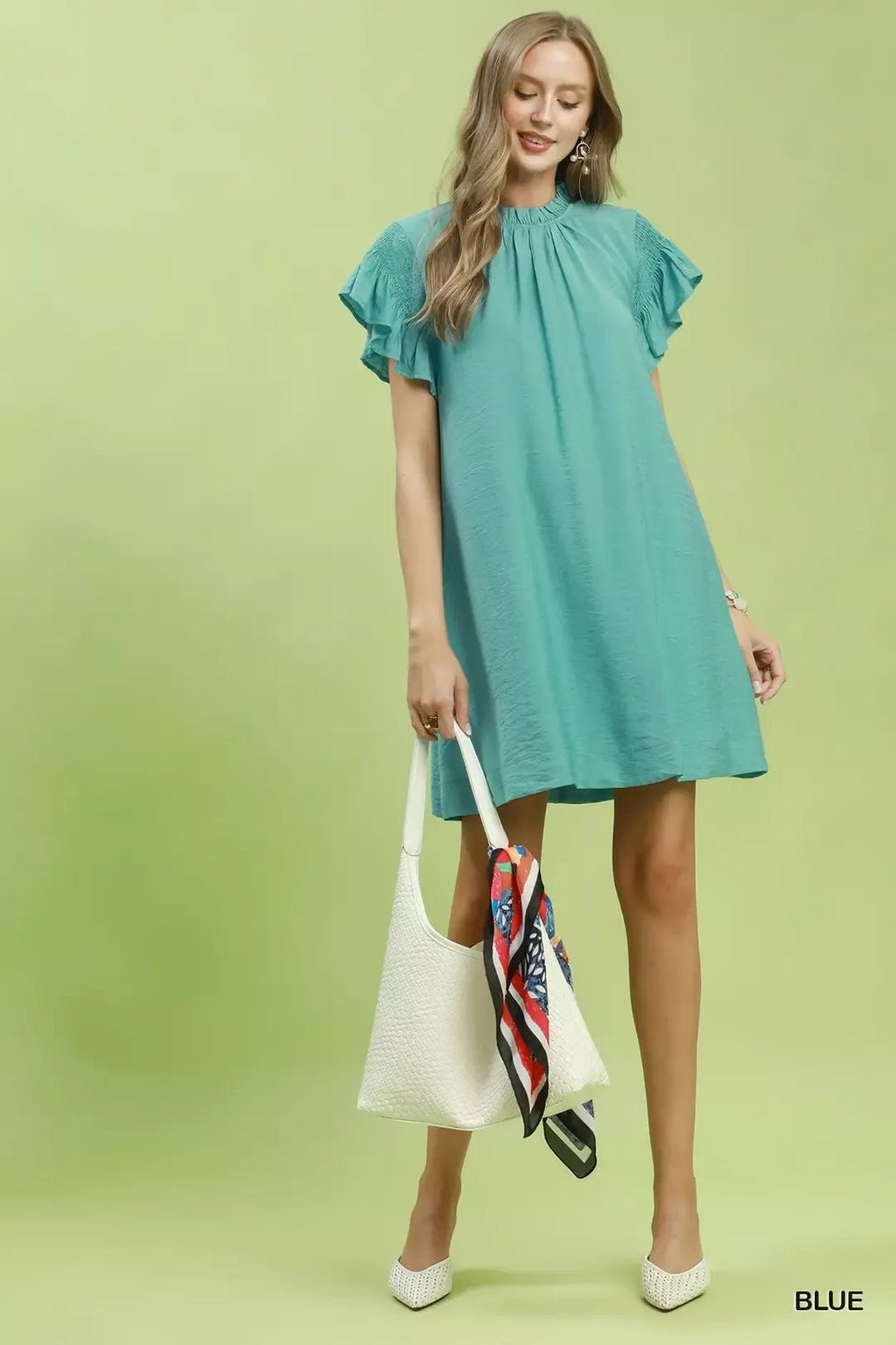 Umgee Ruffle Flutter Sleeve Dress - Che Cose Belle