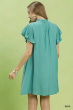 Umgee Ruffle Flutter Sleeve Dress - Che Cose Belle