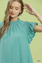 Umgee Ruffle Flutter Sleeve Dress - Che Cose Belle