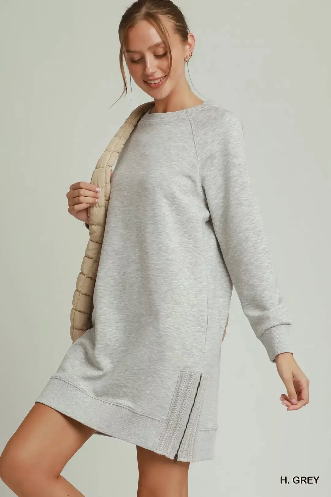 Umgee Side Crochet Zipper Detailed Dress - Che Cose Belle