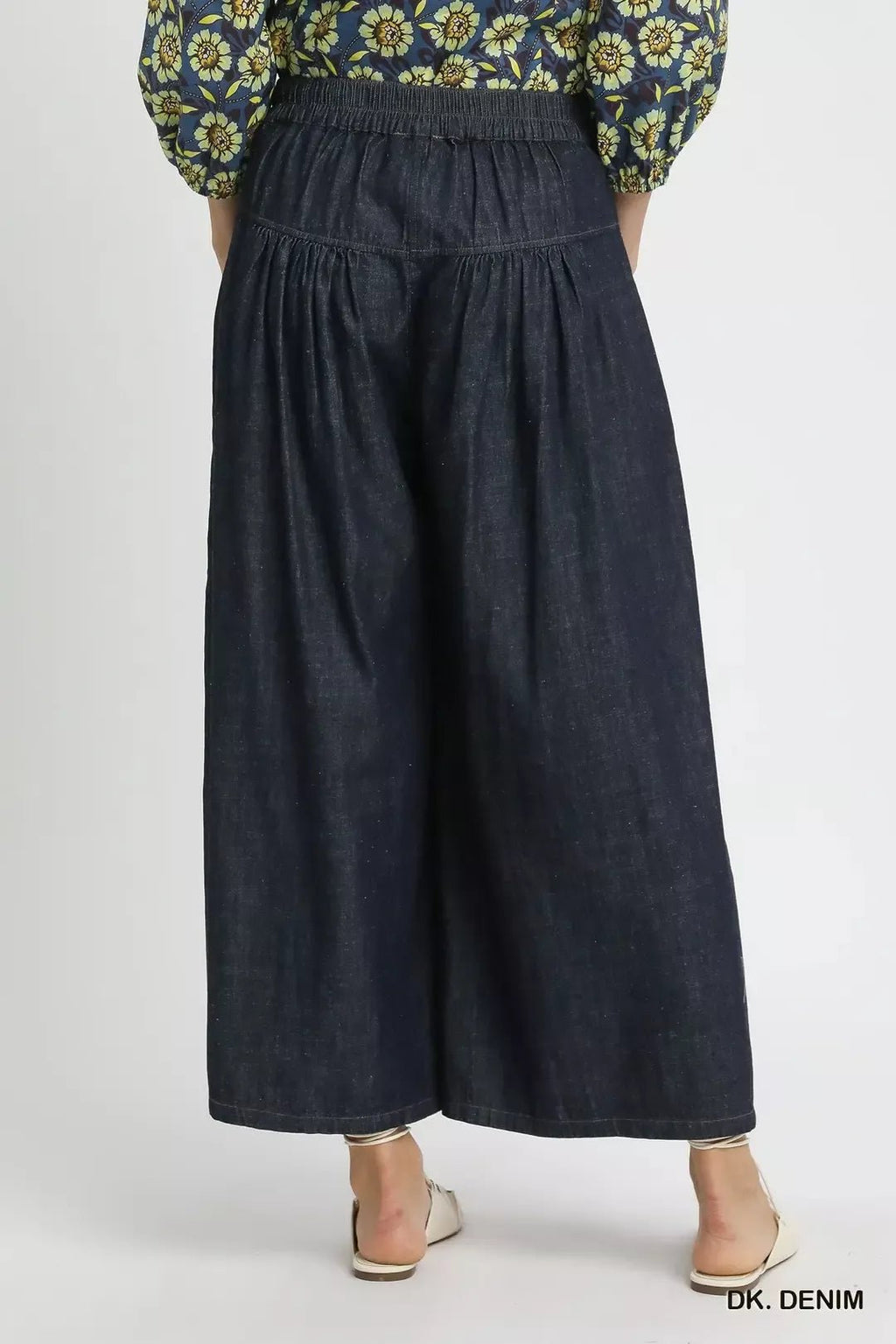 Umgee Stone Washed Wide-Leg Button-Front Culottes - Che Cose Belle