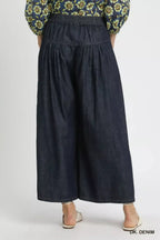Umgee Stone Washed Wide-Leg Button-Front Culottes - Che Cose Belle