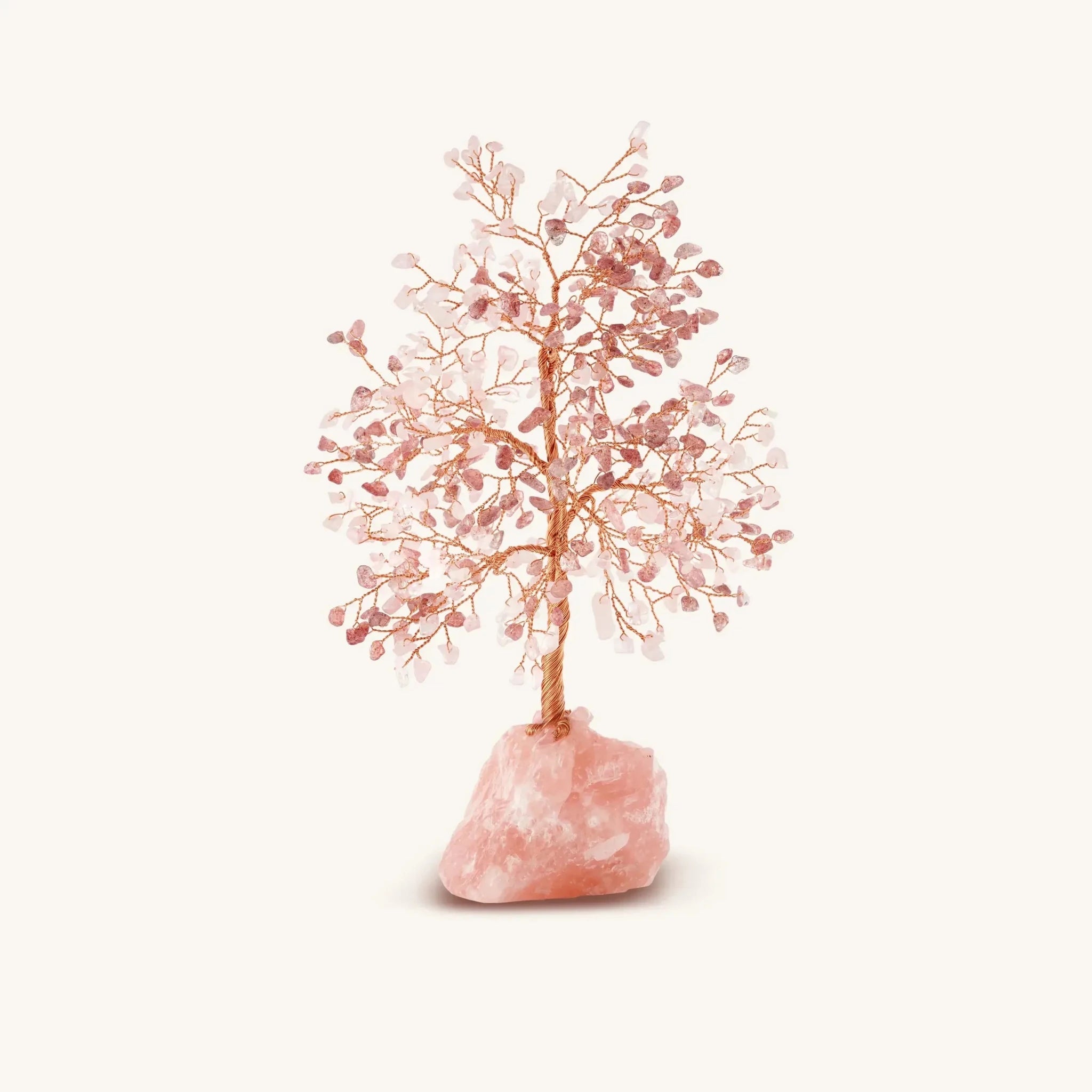 Unconditional Devotion Rose Quartz & Pink Tourmaline Feng Shui Tree - Che Cose Belle