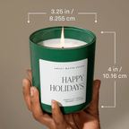 Under the Mistletoe Soy Candle - Green Matte Jar - 15 oz (Fraser Fir) - Che Cose Belle