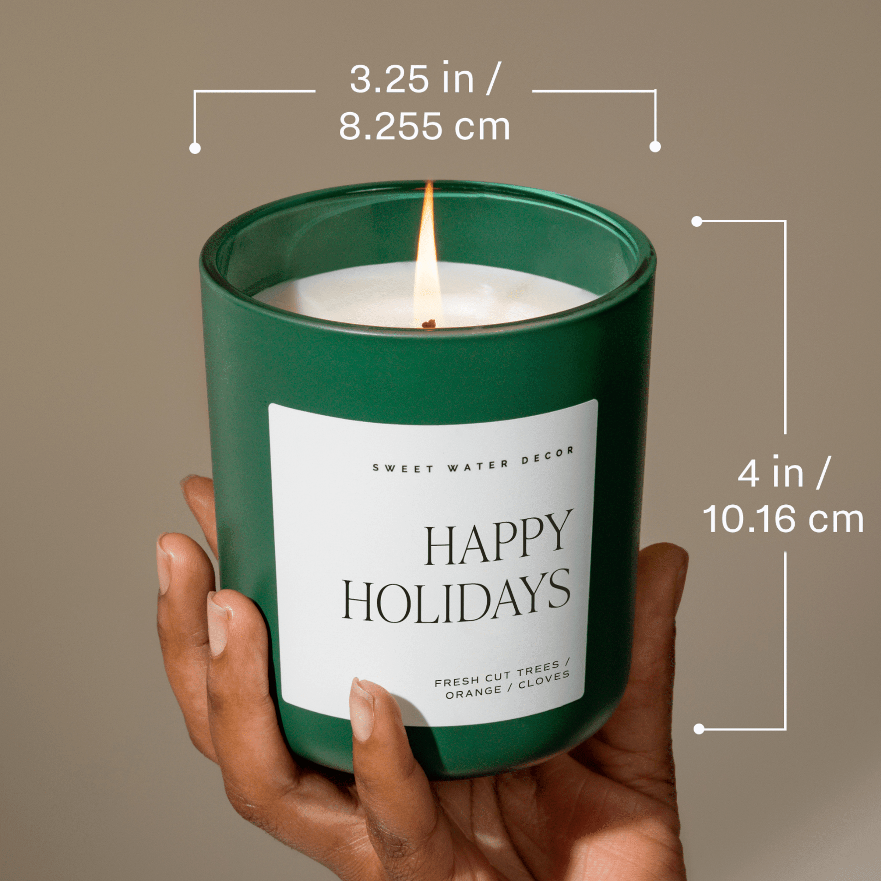Under the Mistletoe Soy Candle - Green Matte Jar - 15 oz (Fraser Fir) - Che Cose Belle