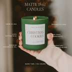 Under the Mistletoe Soy Candle - Green Matte Jar - 15 oz (Fraser Fir) - Che Cose Belle