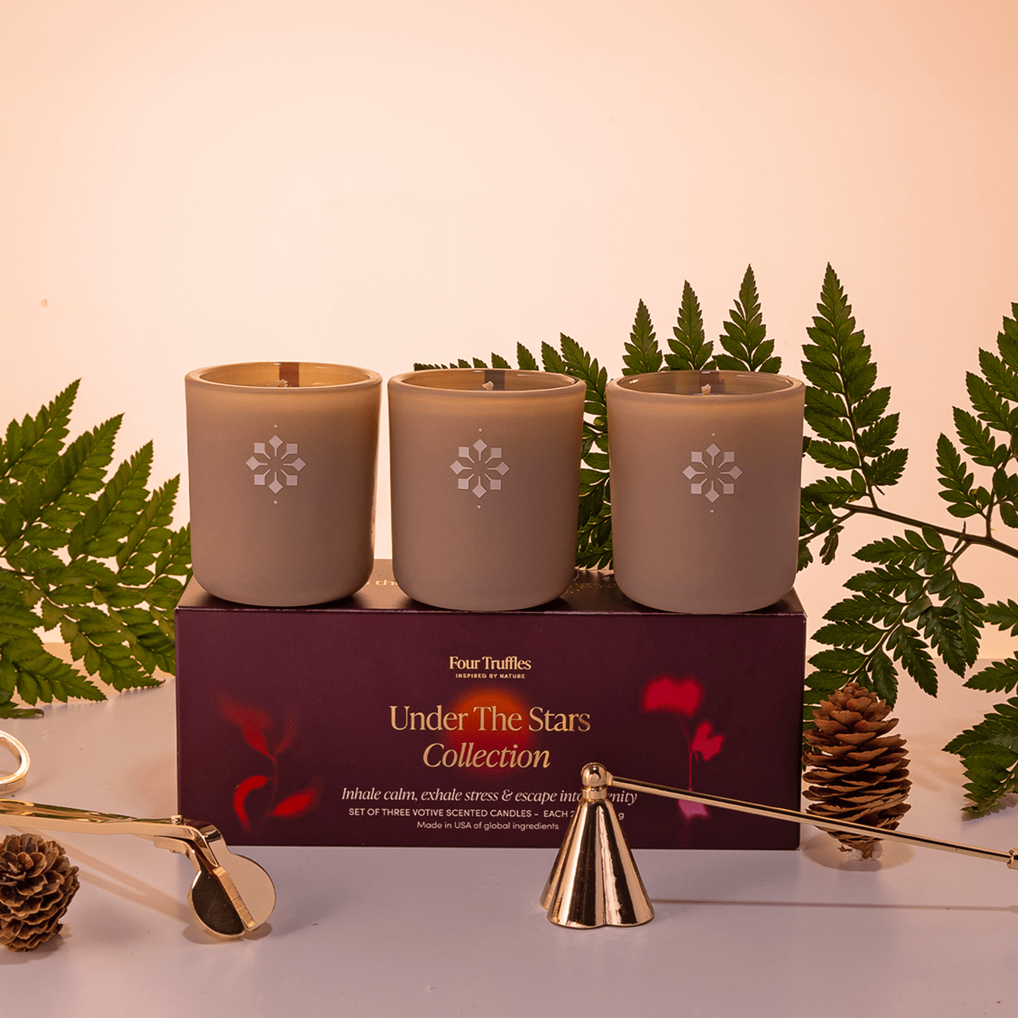 Under The Stars Set of Three Votive Candles - Che Cose Belle