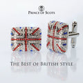 Union Jack Crystal Cufflinks – British Flag Enamel & Crystal Accents - Che Cose Belle