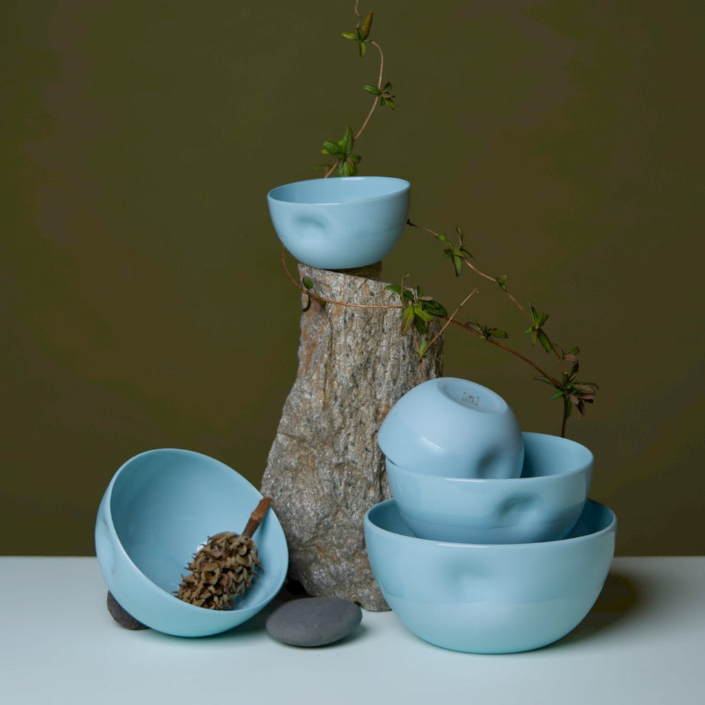Unique Series Thumb Print Porcelain Bowl - Denim - Che Cose Belle