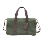Unisex Canvas And Leather Duffle Bag Handcrafted In Kenya For Overnight