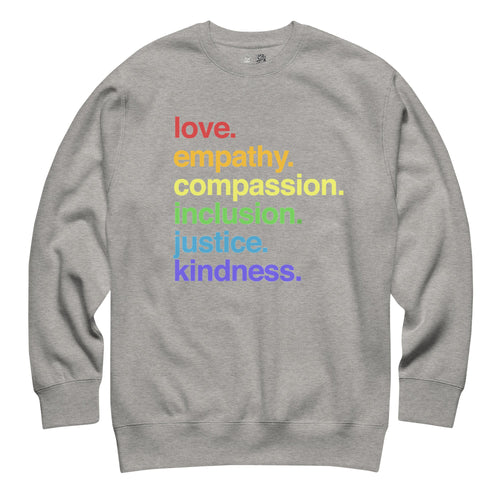 'Kindness Is' Pride Crewneck Sweatshirt