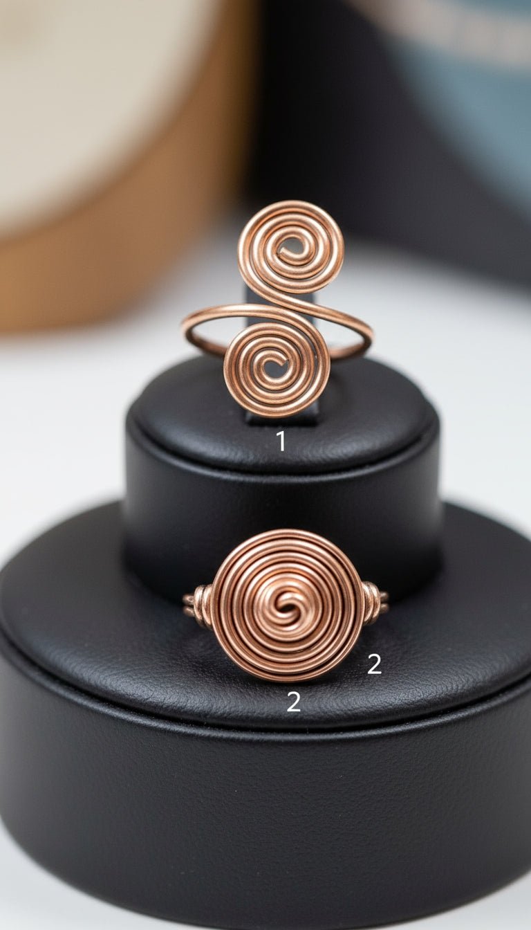 Unisex Wire Wrapped Spiral Ring - Che Cose Belle