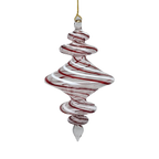 Peppermint Swirl Egyptian Glass Ornament