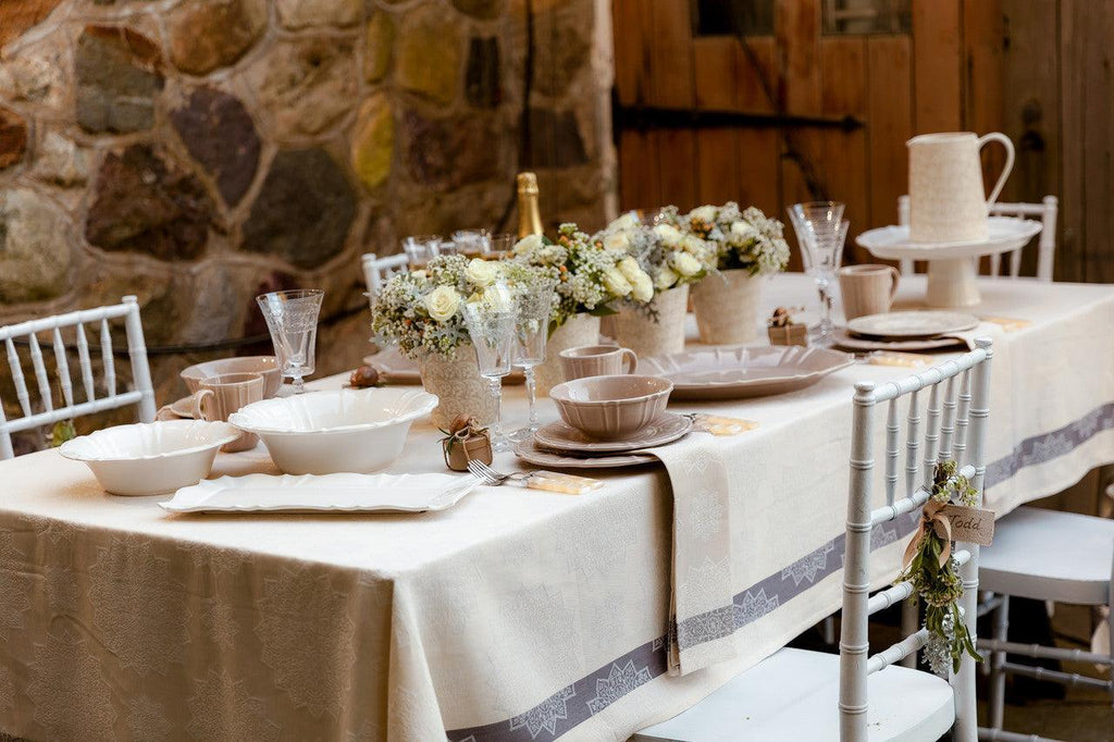 Chloe Floral Accent Pitcher in Beige - Che Cose Belle