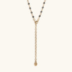 Unwavering Faith Cross - Hematite Rosary Necklace - Che Cose Belle