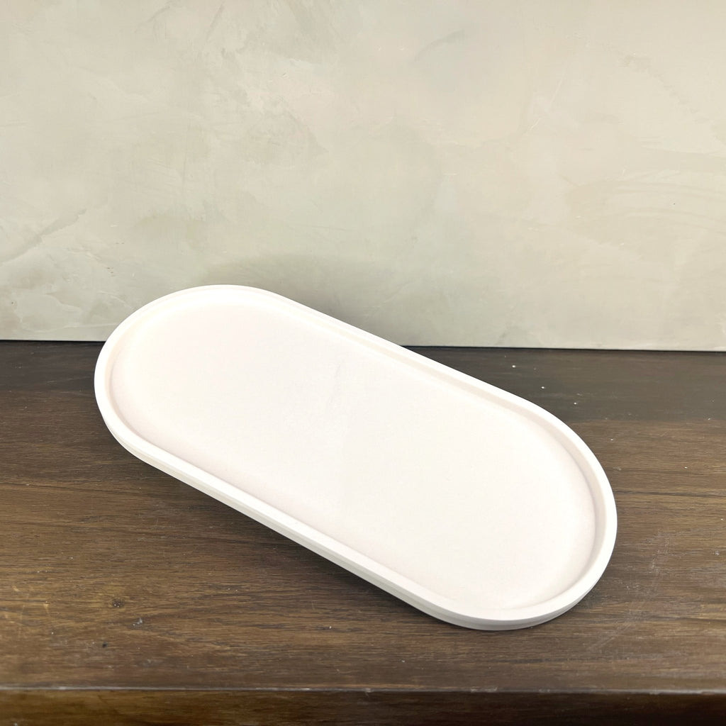 Upcycled Oval Tray: Bamboo Fibre White - Che Cose Belle