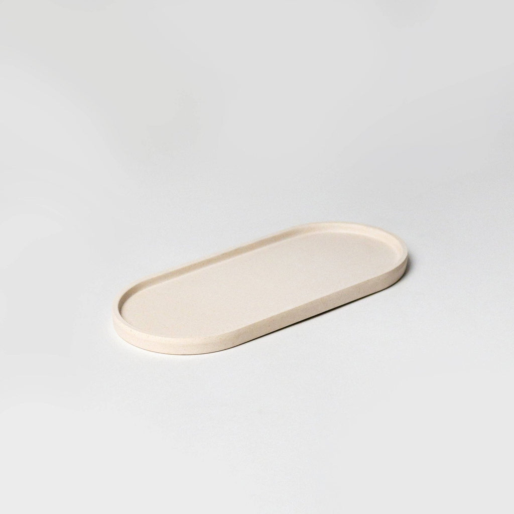 Upcycled Oval Tray: Bamboo Fibre White - Che Cose Belle