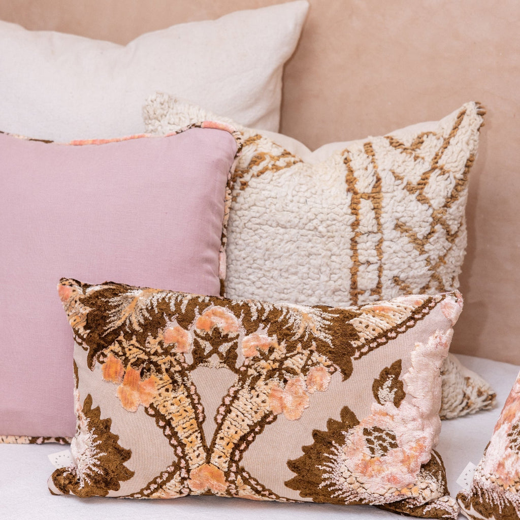 Upcycled Velvet & Linen Pillow - Che Cose Belle