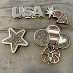 USA Wood Magnet Set - Che Cose Belle