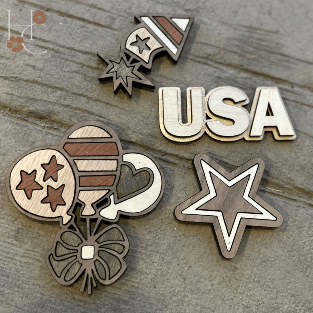 USA Wood Magnet Set - Che Cose Belle