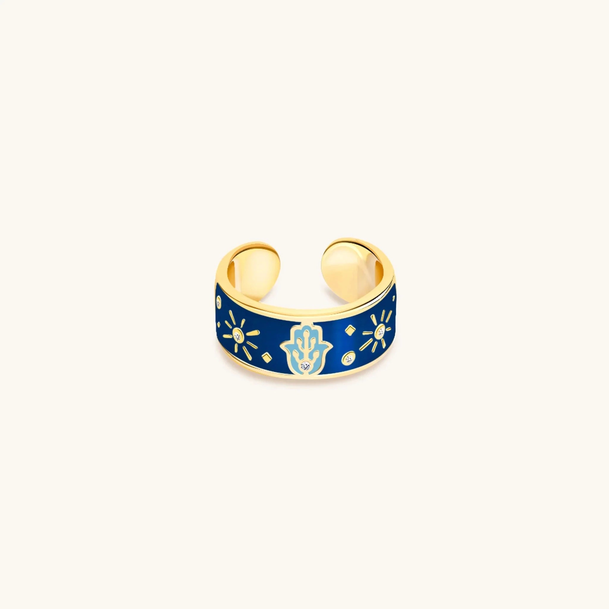 Utmost Protection - Diamond & Blue Topaz Ring - Che Cose Belle