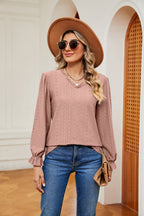 V - Neck Flounce Sleeve Blouse - Che Cose Belle