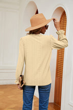 V - Neck Flounce Sleeve Blouse - Che Cose Belle