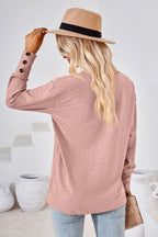 V - Neck Long Sleeve Blouse - Che Cose Belle